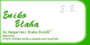 eniko blaha business card